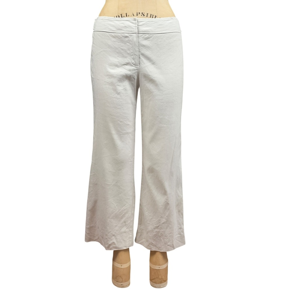 Bandolino Linen Wide Leg Trousers Parisian Old Money Workwear Elevated Flare M